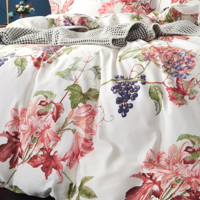 91家纺网 家纺一手货源 找家纺 棉生活 高端系列60长绒棉四件套床单款 安娜