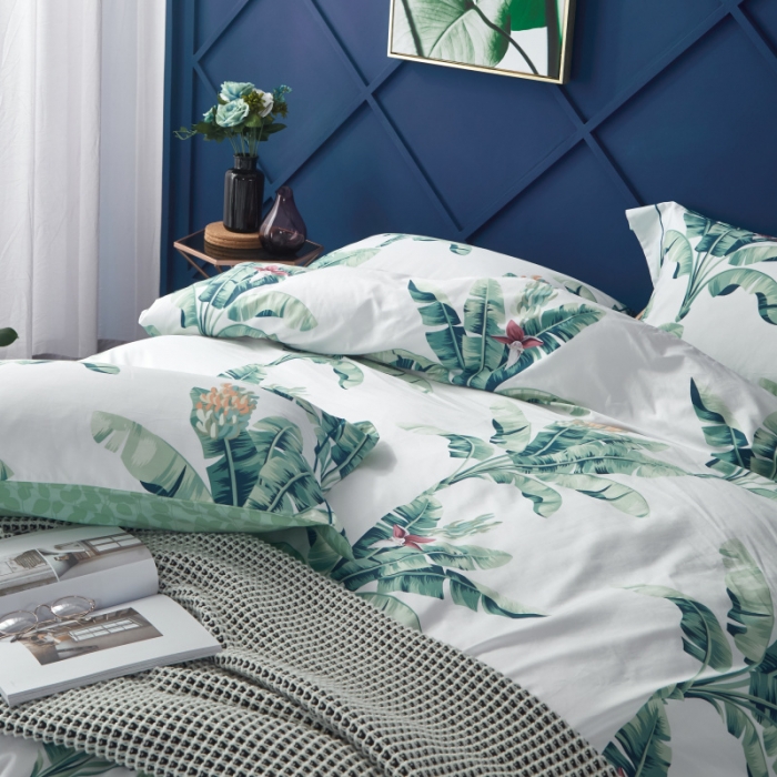 91家纺网 家纺一手货源 找家纺 棉生活 高端系列60长绒棉四件套床单款 北欧风