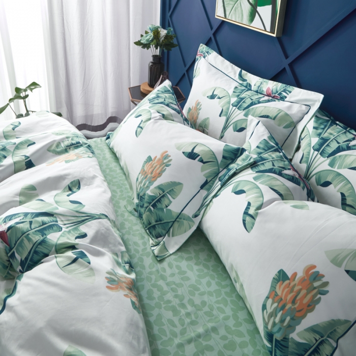 91家纺网 家纺一手货源 找家纺 棉生活 高端系列60长绒棉四件套床单款 北欧风