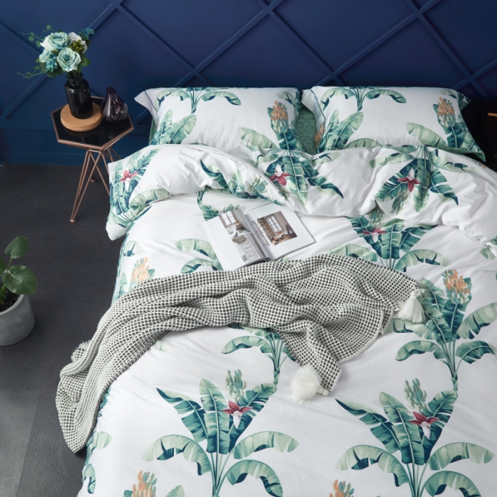 91家纺网 家纺一手货源 找家纺 棉生活 高端系列60长绒棉四件套床单款 北欧风