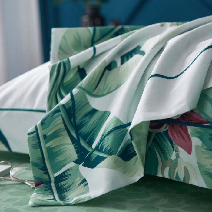 91家纺网 家纺一手货源 找家纺 棉生活 高端系列60长绒棉四件套床单款 北欧风