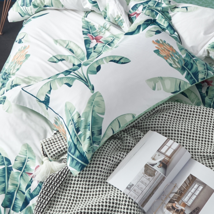 91家纺网 家纺一手货源 找家纺 棉生活 高端系列60长绒棉四件套床单款 北欧风