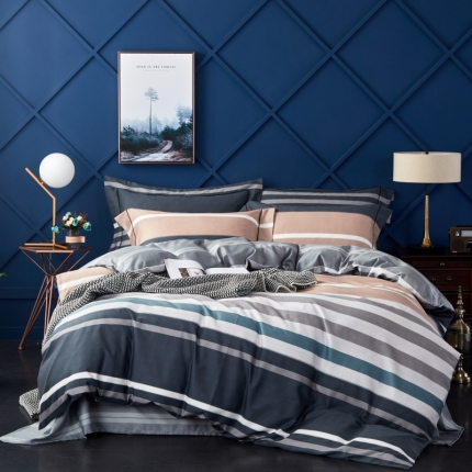 棉生活 高端系列60长绒棉四件套床单款 布拉格