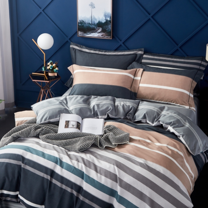 91家纺网 家纺一手货源 找家纺 棉生活 高端系列60长绒棉四件套床单款 布拉格