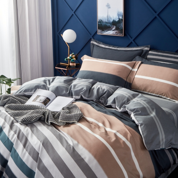 91家纺网 家纺一手货源 找家纺 棉生活 高端系列60长绒棉四件套床单款 布拉格