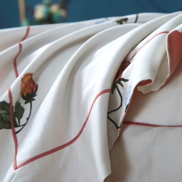 91家纺网 家纺一手货源 找家纺 棉生活 高端系列60长绒棉四件套床单款恋夏