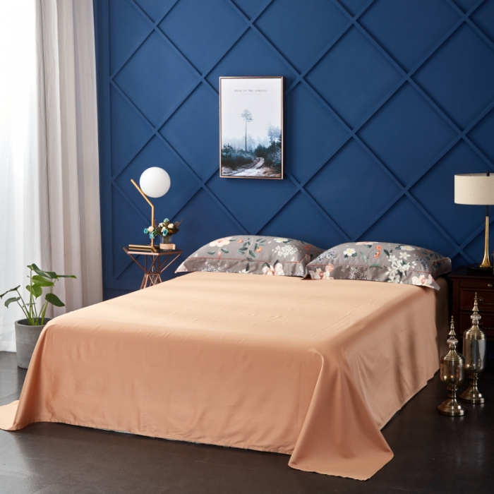 91家纺网 家纺一手货源 找家纺 棉生活 高端系列60长绒棉四件套床单款蔓枝