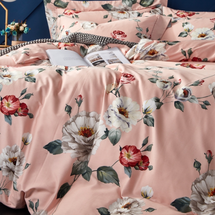 91家纺网 家纺一手货源 找家纺 棉生活 高端系列60长绒棉四件套床单款莫娜