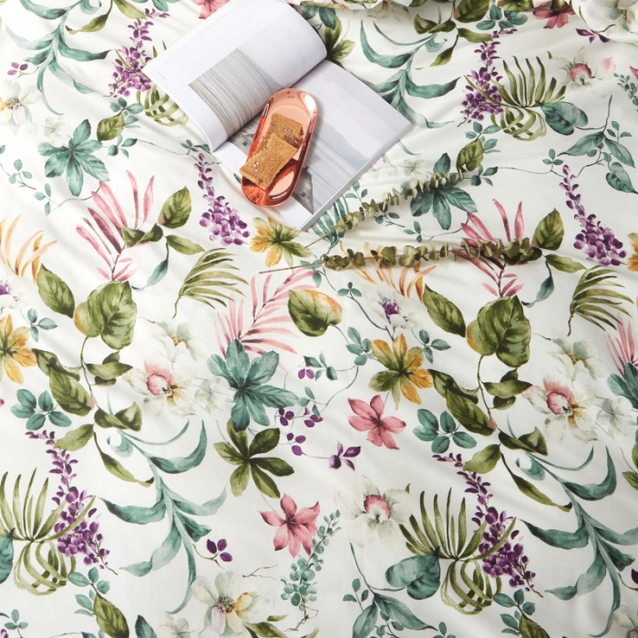 91家纺网 家纺一手货源 找家纺 棉生活 高端系列60长绒棉四件套床单款夏威夷