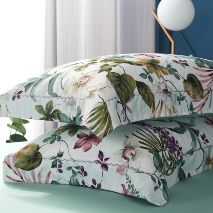 91家纺网 家纺一手货源 找家纺 棉生活 高端系列60长绒棉四件套床单款夏威夷