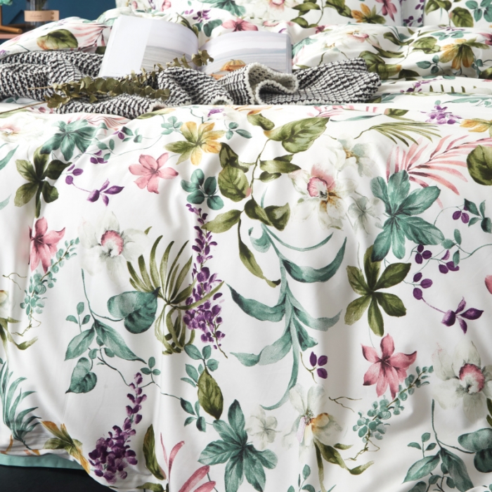 91家纺网 家纺一手货源 找家纺 棉生活 高端系列60长绒棉四件套床单款夏威夷