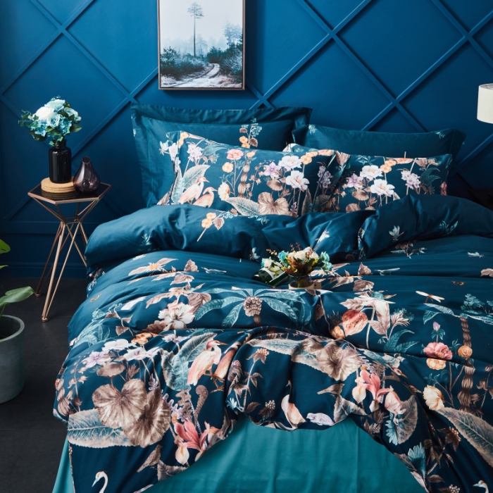 91家纺网 家纺一手货源 找家纺 棉生活 高端系列60长绒棉四件套床单款亚瑟