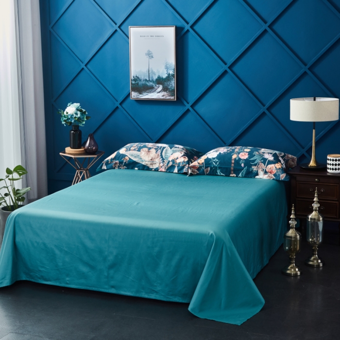 91家纺网 家纺一手货源 找家纺 棉生活 高端系列60长绒棉四件套床单款亚瑟