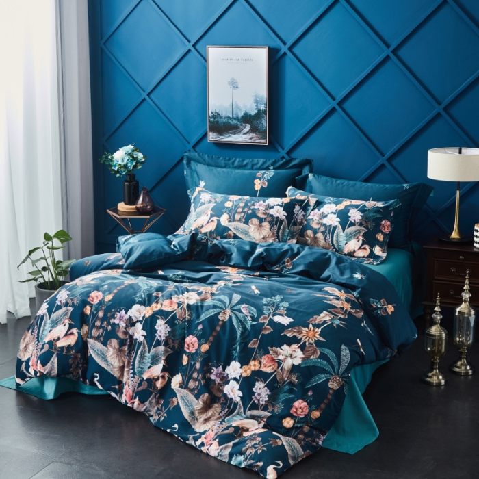 91家纺网 家纺一手货源 找家纺 棉生活 高端系列60长绒棉四件套床单款亚瑟