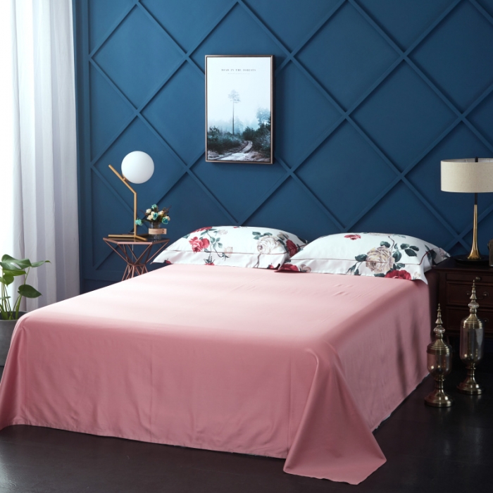 91家纺网 家纺一手货源 找家纺 棉生活 高端系列60长绒棉四件套床单款伊娜-白