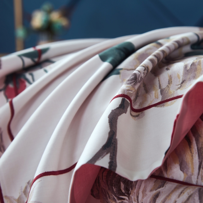 91家纺网 家纺一手货源 找家纺 棉生活 高端系列60长绒棉四件套床单款伊娜-白