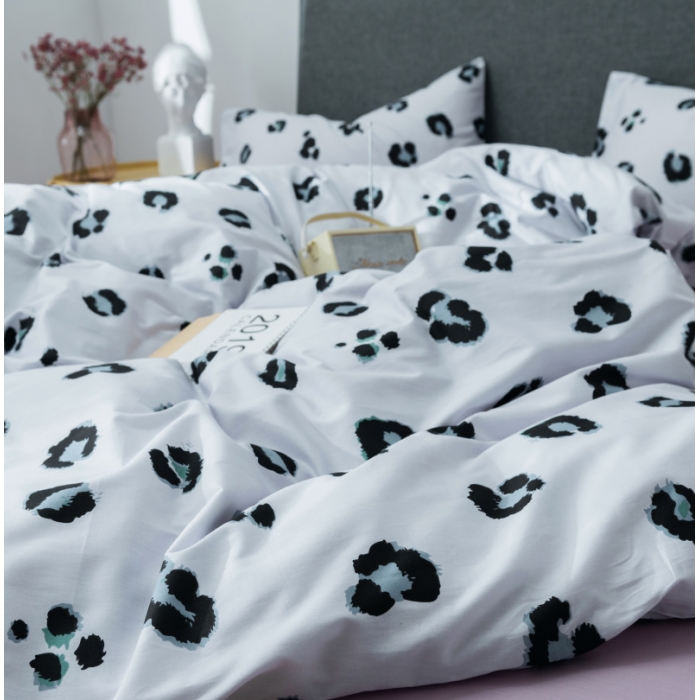 91家纺网 家纺一手货源 找家纺 棉生活 小清新休闲简约风 豹纹芭比灰