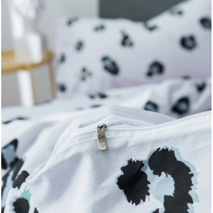 91家纺网 家纺一手货源 找家纺 棉生活 小清新休闲简约风 豹纹芭比灰