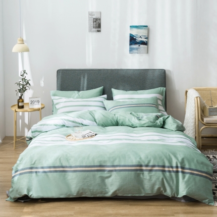 棉生活 小清新休闲简约风 时尚秀场绿