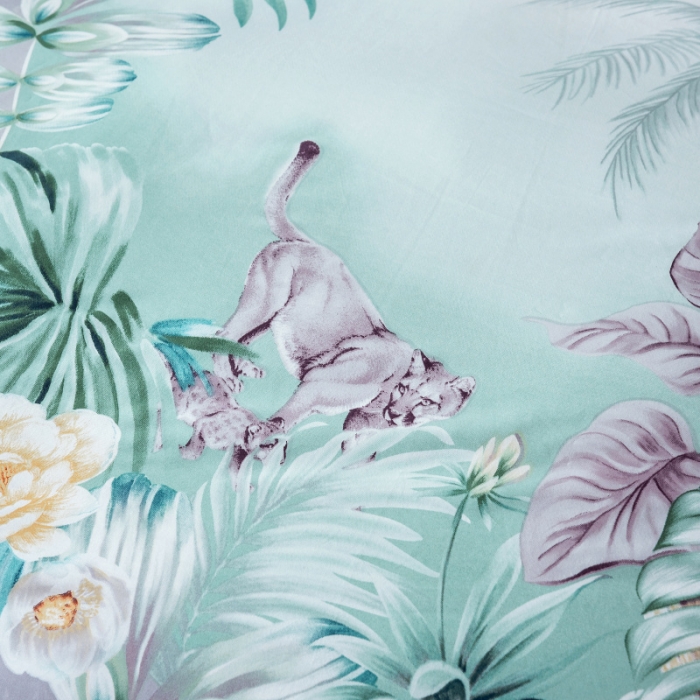 91家纺网 家纺一手货源 找家纺 棉生活 2019年春夏大版全棉四件套 丛林之旅