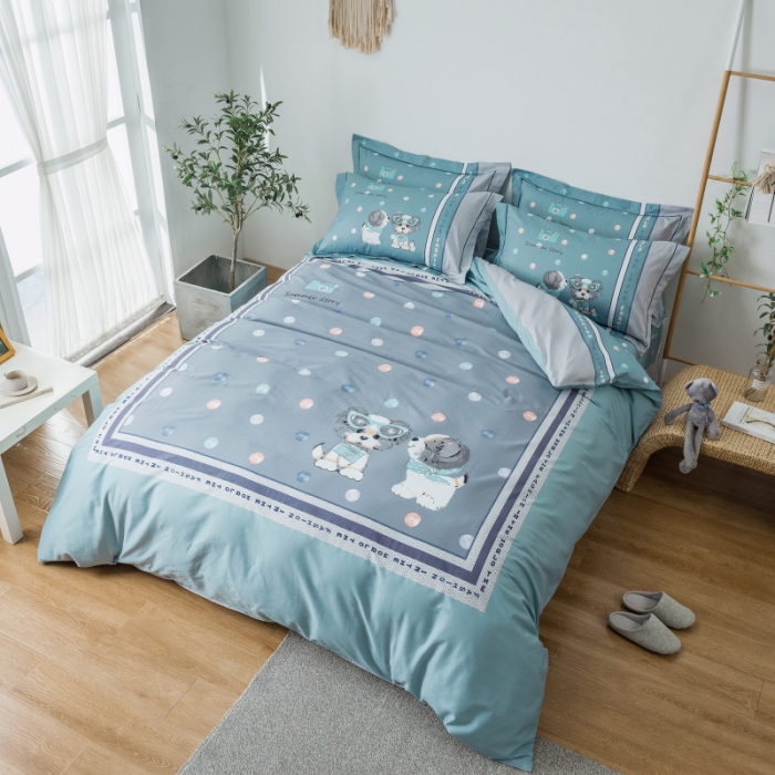 91家纺网 家纺一手货源 找家纺 棉生活 2019年春夏大版全棉四件套 萌趣