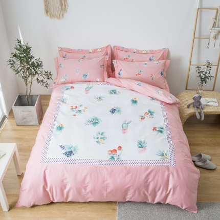 棉生活 2019年春夏大版全棉四件套 秘密花镜