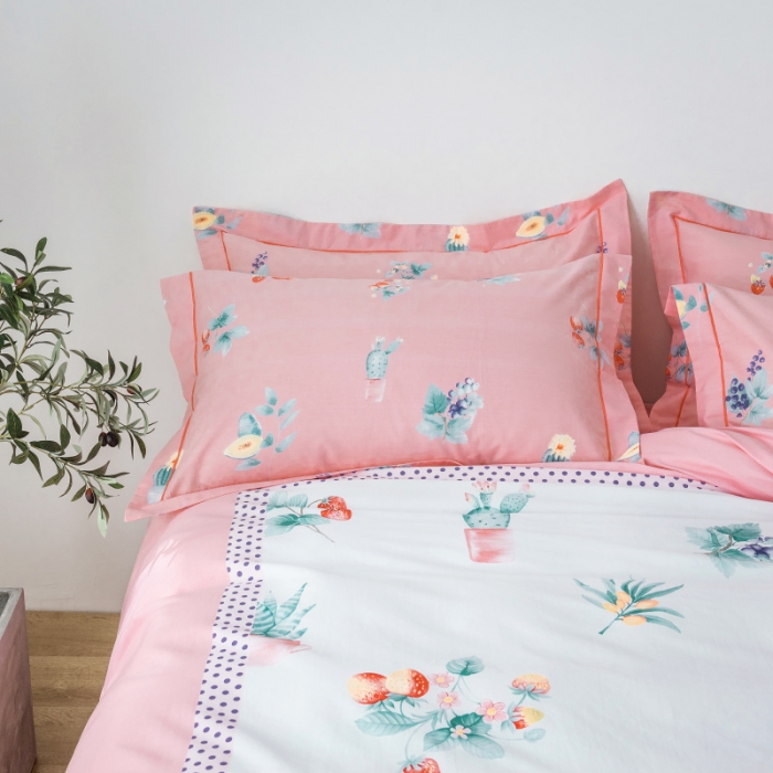 91家纺网 家纺一手货源 找家纺 棉生活 2019年春夏大版全棉四件套 秘密花镜