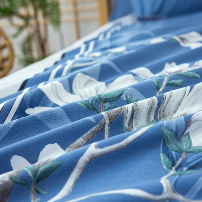 91家纺网 家纺一手货源 找家纺 棉生活 2019年春夏大版全棉四件套 青青子衿