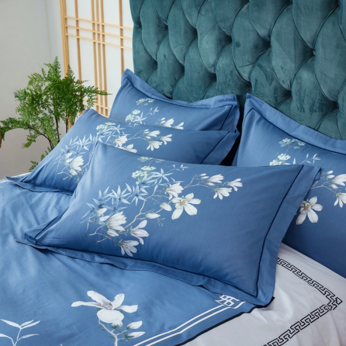 91家纺网 家纺一手货源 找家纺 棉生活 2019年春夏大版全棉四件套 青青子衿