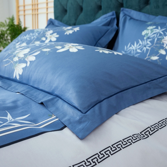 91家纺网 家纺一手货源 找家纺 棉生活 2019年春夏大版全棉四件套 青青子衿