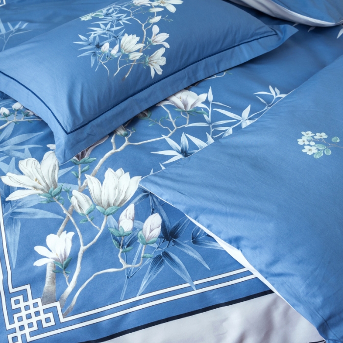 91家纺网 家纺一手货源 找家纺 棉生活 2019年春夏大版全棉四件套 青青子衿