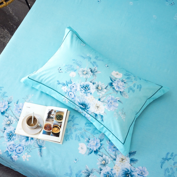 91家纺网 家纺一手货源 找家纺 棉生活 2019年春夏大版全棉四件套 颜沫