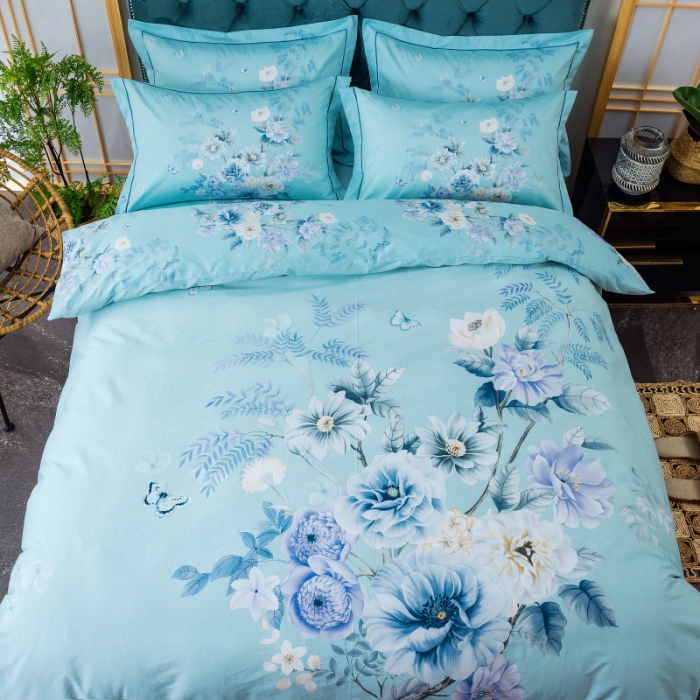 91家纺网 家纺一手货源 找家纺 棉生活 2019年春夏大版全棉四件套 颜沫