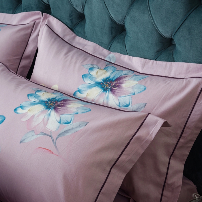 91家纺网 家纺一手货源 找家纺 棉生活 2019年春夏大版全棉四件套 月婉花庭