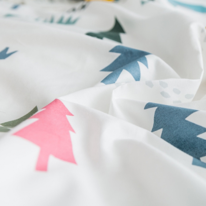 91家纺网 家纺一手货源 找家纺 （总）棉生活 2019新款13372萌系小清新四件套床笠款