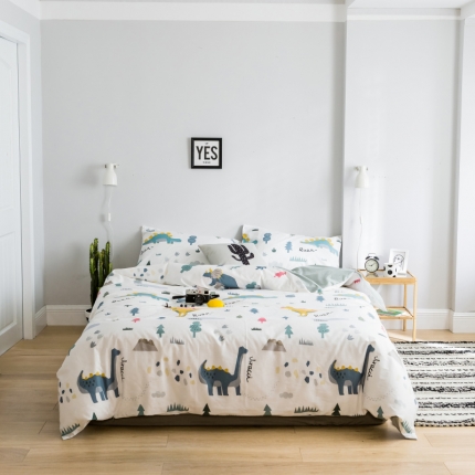 （总）棉生活 2019新款13372萌系小清新四件套床单款