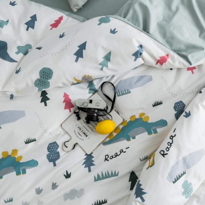 91家纺网 家纺一手货源 找家纺 （总）棉生活 2019新款13372萌系小清新四件套床笠款