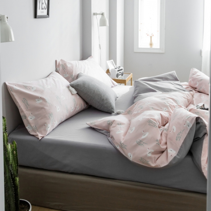 91家纺网 家纺一手货源 找家纺 棉生活 2019新款13372萌系小清新四件套 床单款 萌奇