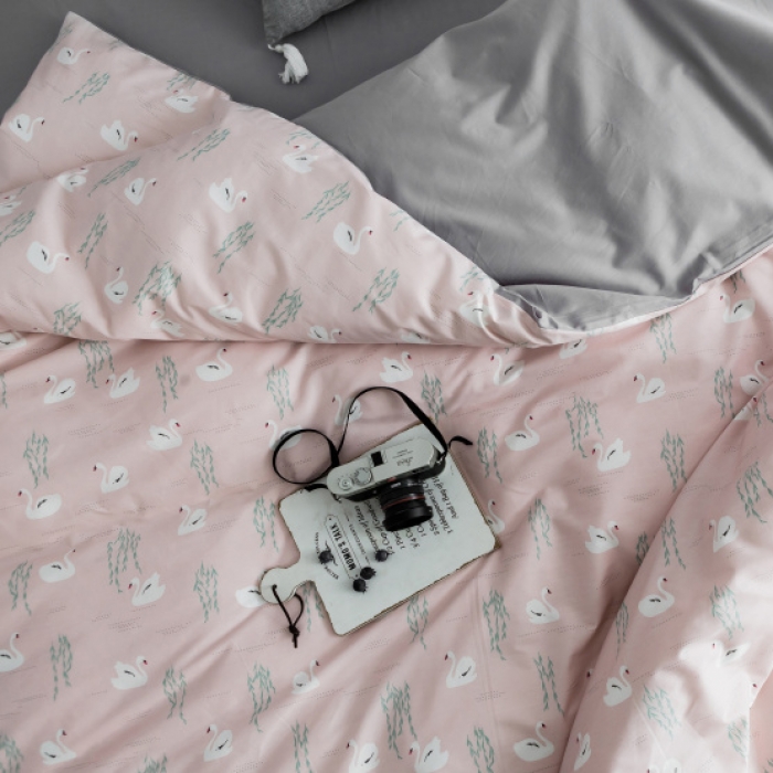 91家纺网 家纺一手货源 找家纺 棉生活 2019新款13372萌系小清新四件套 床单款 萌奇