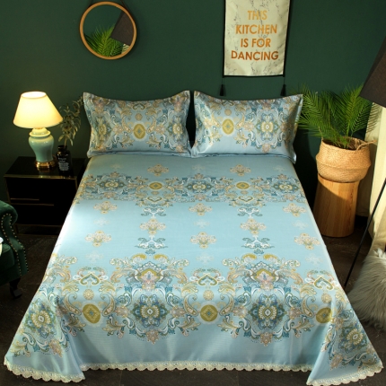 91家纺网 家纺一手货源 找家纺 （总）棉生活 2020春夏新品600D冰丝软凉席三件套