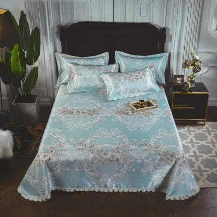 91家纺网 家纺一手货源 找家纺 （总）棉生活 2020春夏新品600D冰丝软凉席三件套