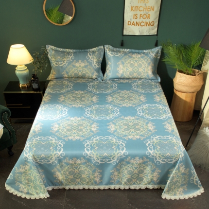 91家纺网 家纺一手货源 找家纺 （总）棉生活 2020春夏新品600D冰丝软凉席三件套