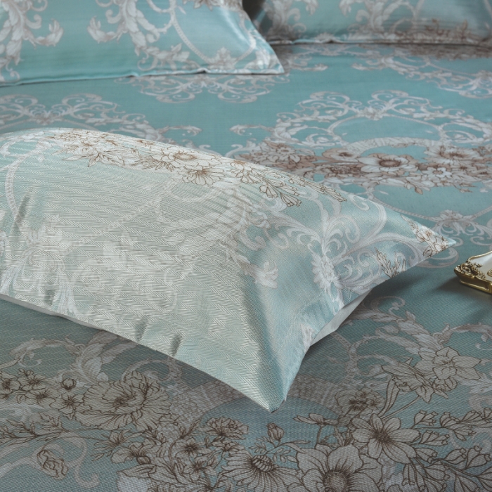 91家纺网 家纺一手货源 找家纺 棉生活 2020春夏新品600D冰丝软凉席三件套 维纳斯蓝