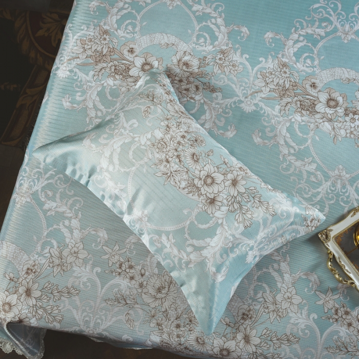 91家纺网 家纺一手货源 找家纺 棉生活 2020春夏新品600D冰丝软凉席三件套 维纳斯蓝