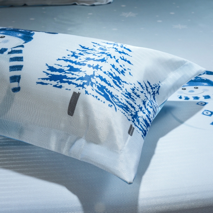 91家纺网 家纺一手货源 找家纺 棉生活 2020春夏新品600D冰丝软凉席三件套 雪人