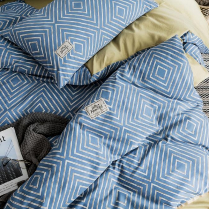 91家纺网 家纺一手货源 找家纺 棉生活 2019新款轻奢简约系列四件套 夜阑