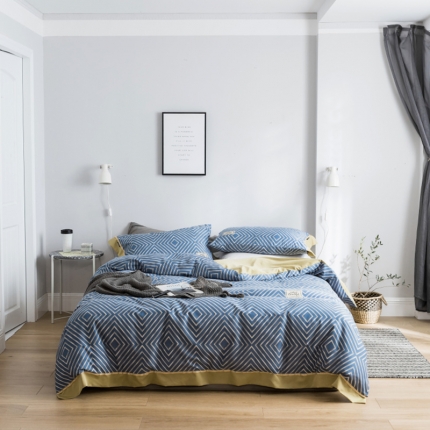 （总）棉生活 2019新款轻奢简约系列四件套