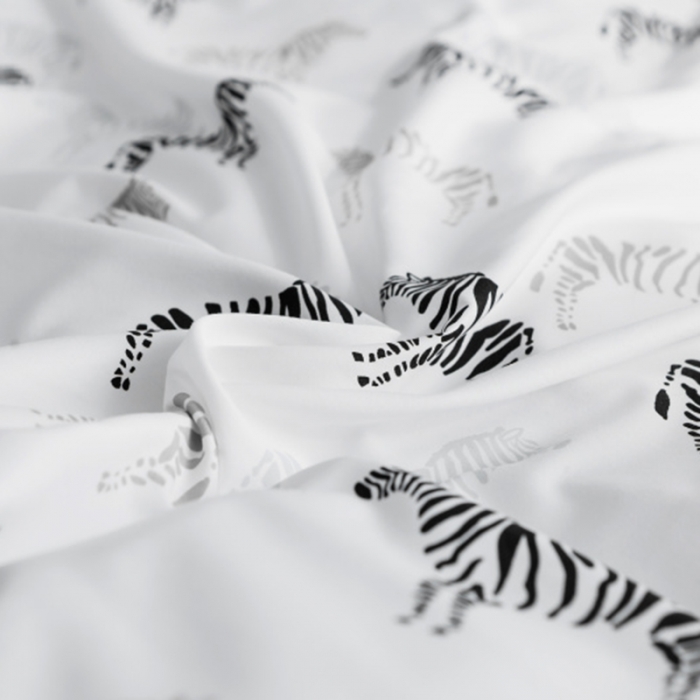 91家纺网 家纺一手货源 找家纺 棉生活 2019新款轻奢简约系列四件套 斑马