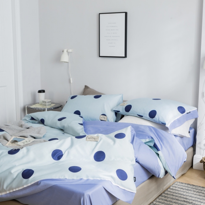 91家纺网 家纺一手货源 找家纺 棉生活 2019新款轻奢简约系列四件套 波利