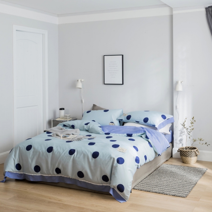 91家纺网 家纺一手货源 找家纺 棉生活 2019新款轻奢简约系列四件套 波利